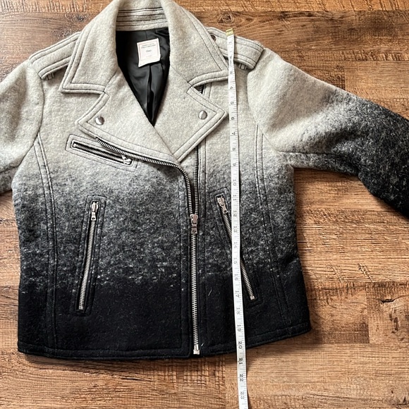 Women’s Ombré Wool Blend Moto Jacket - Picture 5 of 11